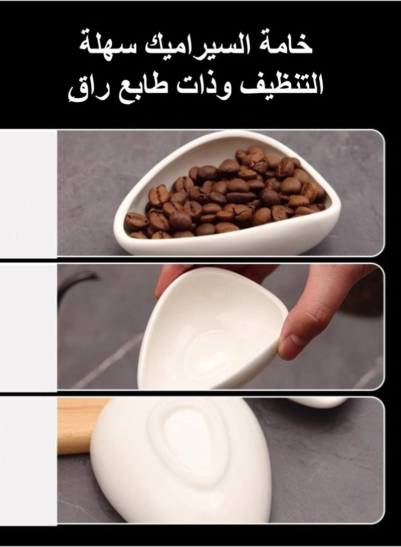 Coffee Dosing Tray Ceramic V60 Pour Over Coffee Plate Bean Measuring Dish Kitchen Coffee Tool Elegant Design - Image 5