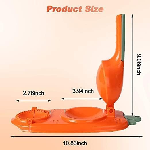 LEELICHI LEELICHI 2in1 Dumpling Maker Machine Momos Gujiya Samosa Ghughra and Puri Press Mold Manual Kitchen Tool for Dough Press Stuffing Preparation Multicolor  - Image 4