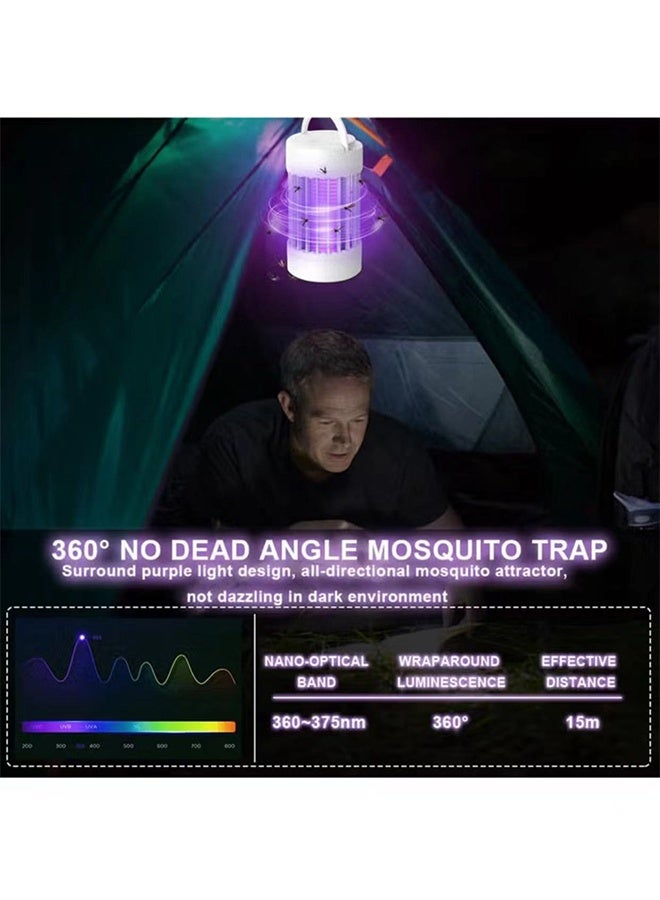 Bug Zapper ，Mosquito Zapper， Rechargeable Indoor - Portable Electric Mosquitoes and Flying Insect Trap Light ， High Powered Wireless Killer Lamp ， Must Haves for Kitchen, Camping, Room, Home - Image 4