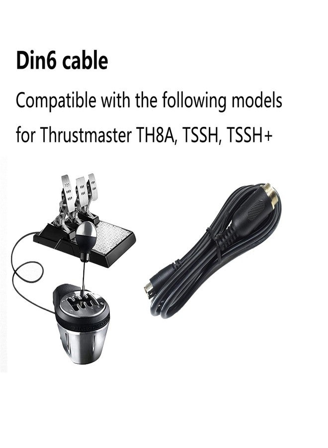 ZLiT Connection Din6 USB Cable Adaptation Fit for Thrustmaster TH8A Cable Hand-Row TSS Handbrake Signal Line (Din6) - Image 2