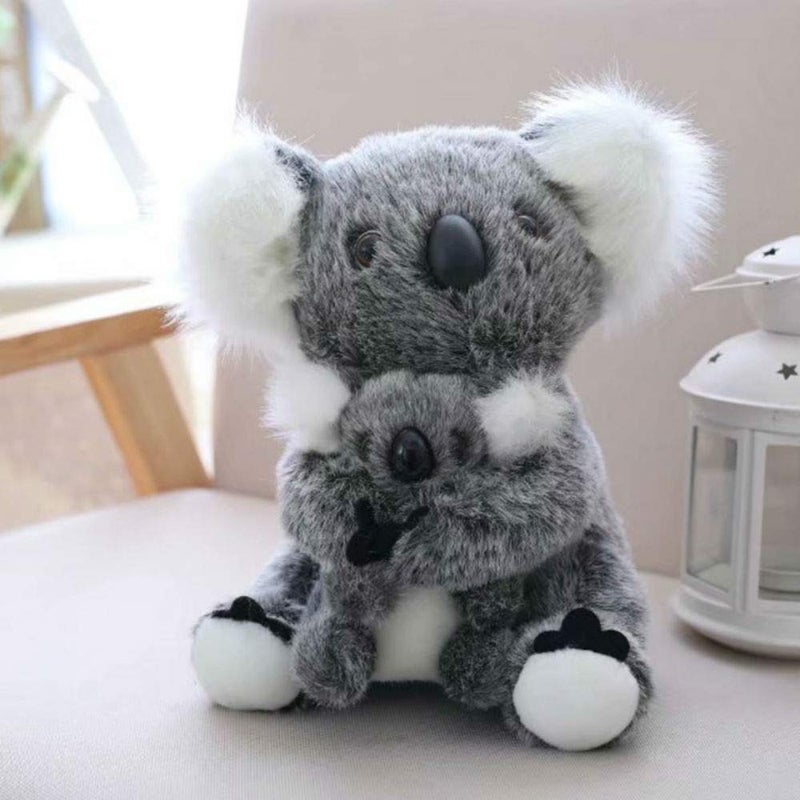Cute rabbit 11 inch Mum and Baby Koala Plush Toy Stuffed Animal Toy Plush Animal Doll Black - Image 2