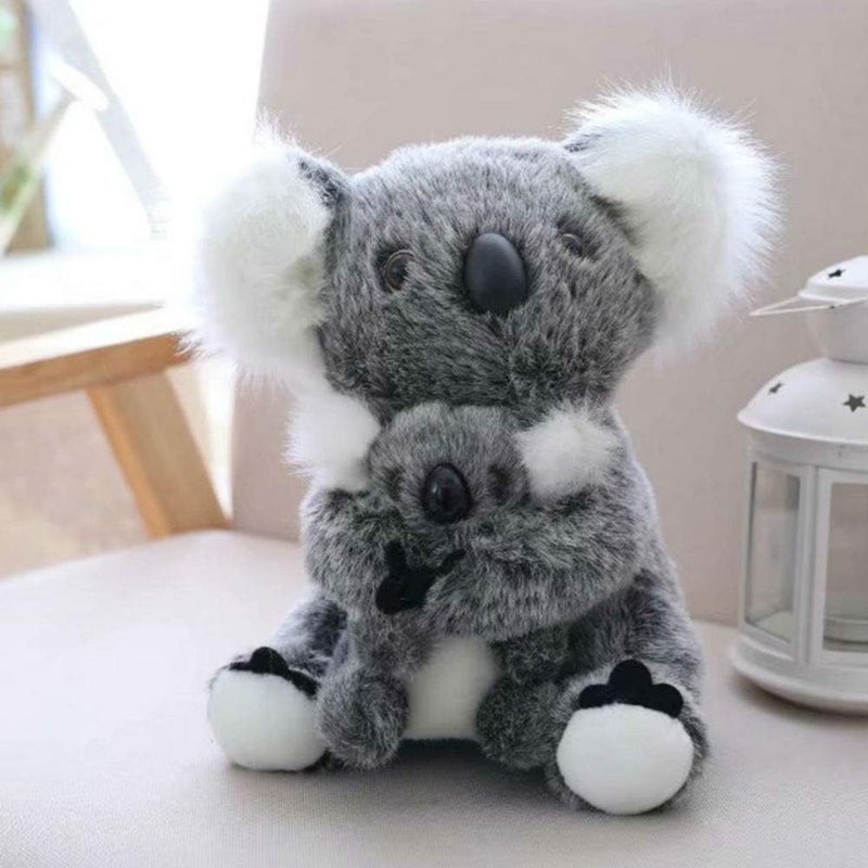 Cute rabbit 11 inch Mum and Baby Koala Plush Toy Stuffed Animal Toy Plush Animal Doll Black - Image 3
