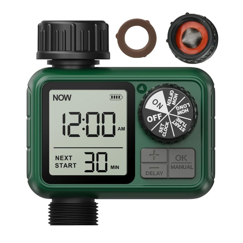 Sprinkler Timer XinFuture Water Timer Programmable Garden Hose Timer with Rain Delay Manual Automatic Watering System Waterproof Digital Irrigation Controller Watering Lawn EvenlyEfficiently