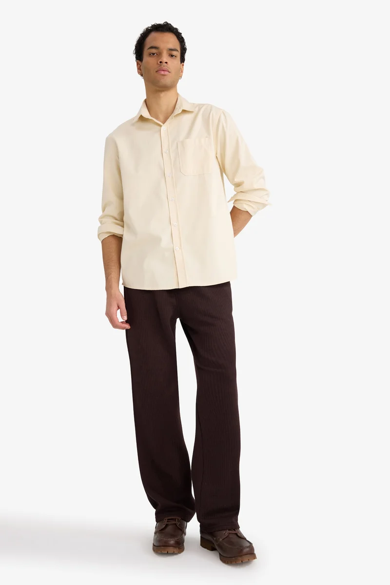 ديفاكتو Wide Leg Textured Sweatpants
