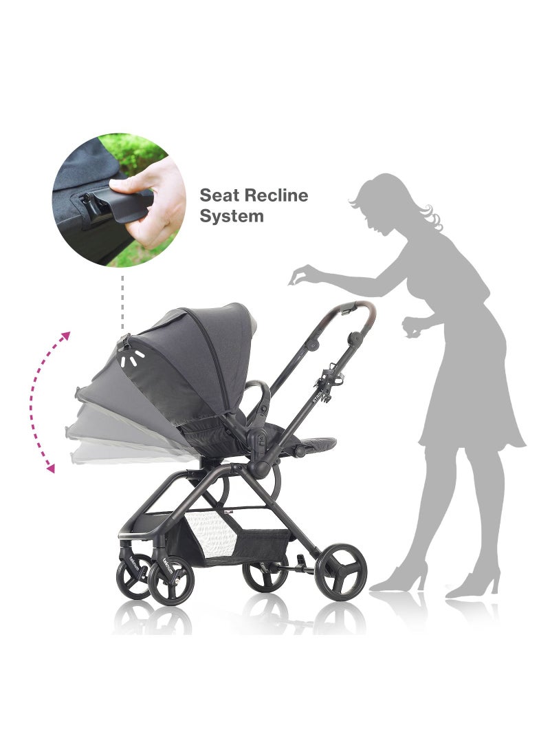 Stroll - 1 Reversible Travel Stroller - Black - pzsku/Z620748BA99F0E42982BAZ/45/_/1686046527/9c570fec-1145-4484-99f9-fe85a40c82b6