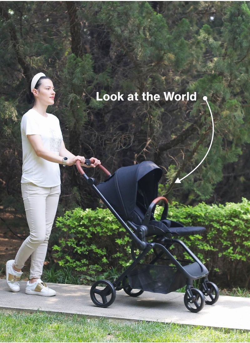 Stroll - 1 Reversible Travel Stroller - Black - pzsku/Z620748BA99F0E42982BAZ/45/_/1686046531/880c6825-0072-47da-9136-eb97d6a57c22