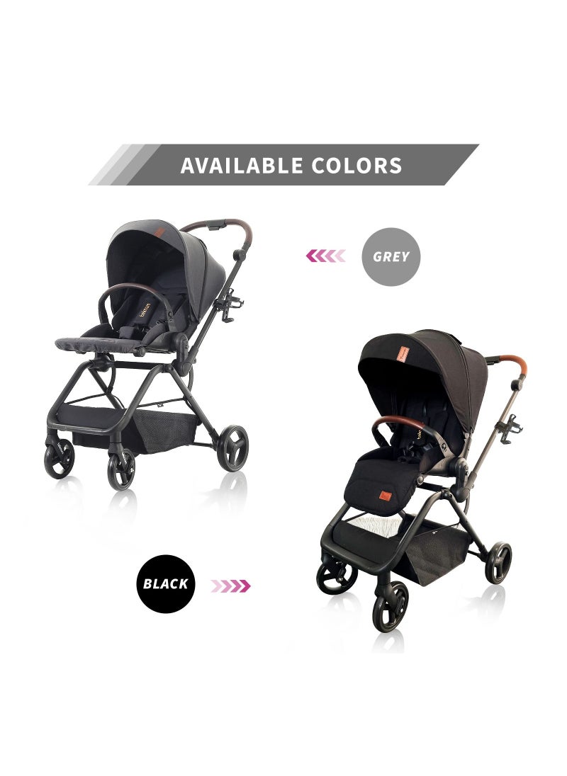 Stroll - 1 Reversible Travel Stroller - Black - pzsku/Z620748BA99F0E42982BAZ/45/_/1686046532/3f2b8f02-2f26-491c-be18-a074edb51896