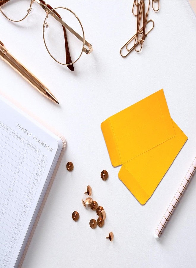 Homrelaxy #1 120 Pcs Small Coin Envelopes 2.25" x 3.5" with Gummed Flap, Yellow Kraft Mini Envelopes for Storing Keys, Stamps, Seeds, Tips and Small Items (120) - Image 5