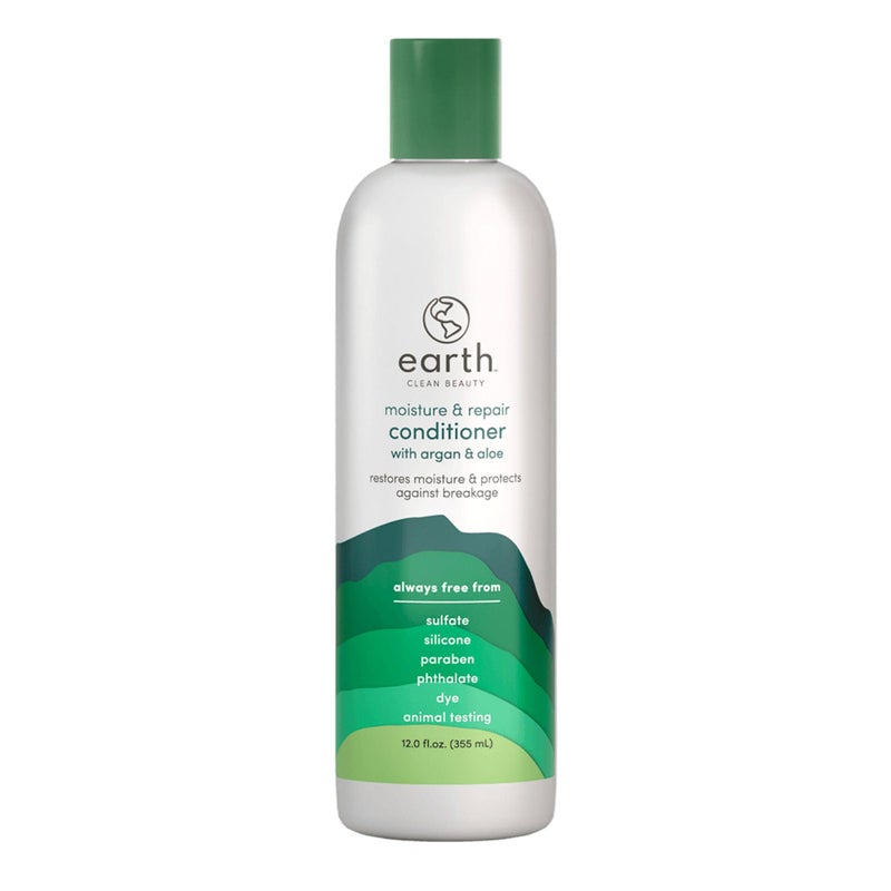 earth Moisture and Repair Conditioner - Hair Conditioner with Argan and Aloe - Sulfate and Paraben Free Conditioner Protects Against Breakage - 12 oz - Image 1
