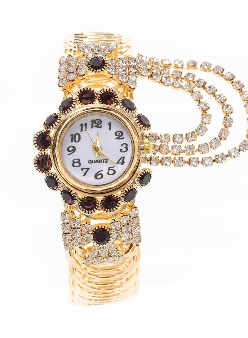 مارك وارفيلد الرجل الجديد Fashion Full Diamond Alloy Fashion Watch