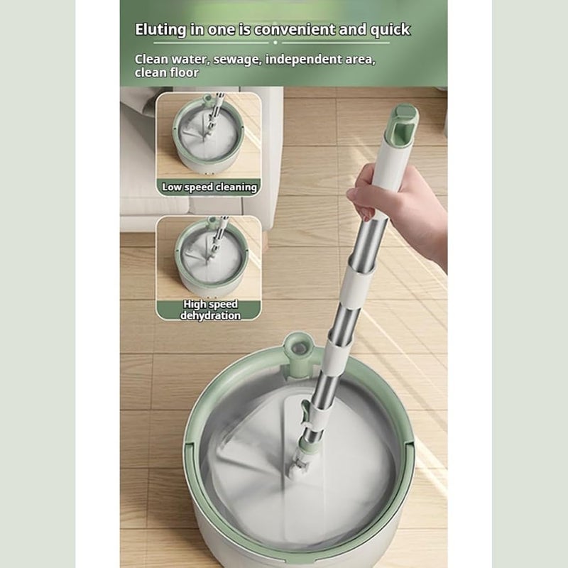 Shangxing Professional floor mop set, 360° rotating mop, automatically separates dirty water from clean water, suitable for home kitchens, with 4 mops for replacement - Image 3