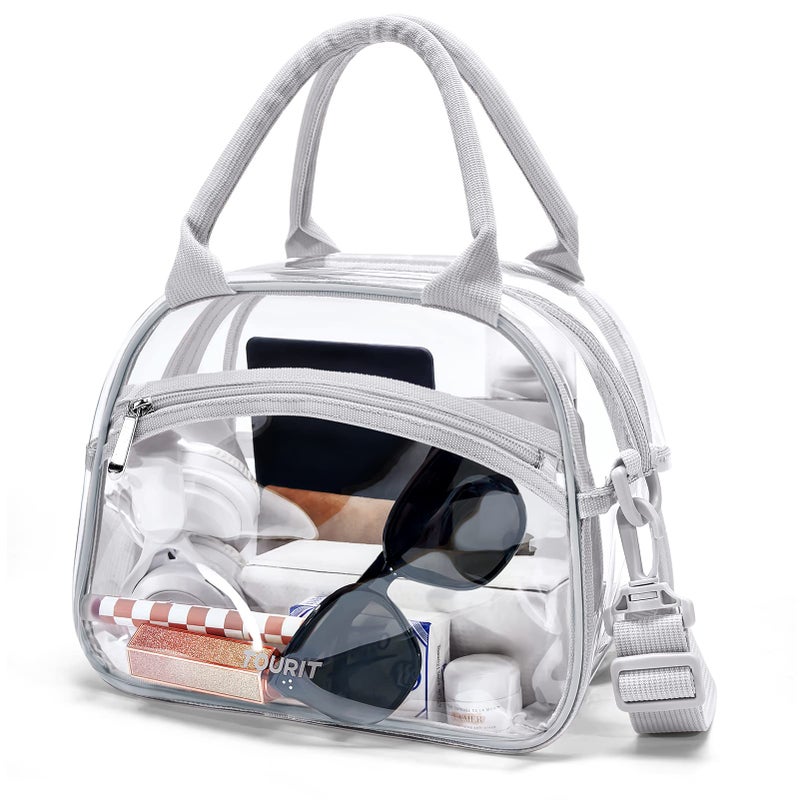TOURIT Stadium Approved Clear Lunch Bag Transparent Bag with Adjustable Strap Clear Lunch Box for Women Men Work