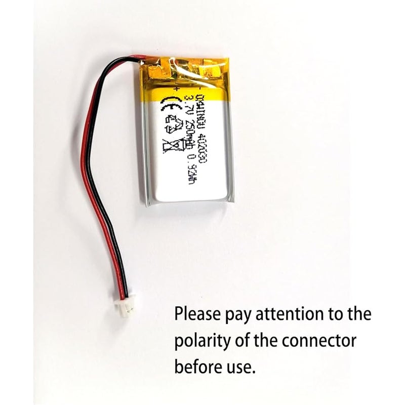 OXWINOU 3.7V 250mAh 402030 Rechargeable Lithium Polymer Replacement Battery for DIY 3.7-5V Electronic Product, Bluetooth Headset, Watch 2-Pack - Image 4