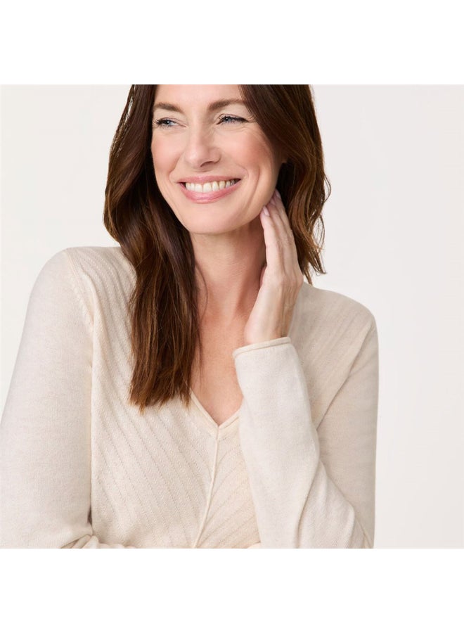 GERRY WEBER Ribbed V-Neck Pullover  - Image 3