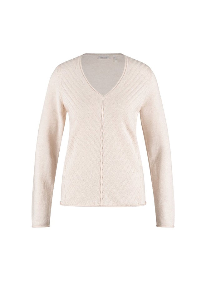 GERRY WEBER Ribbed V-Neck Pullover  - Image 4