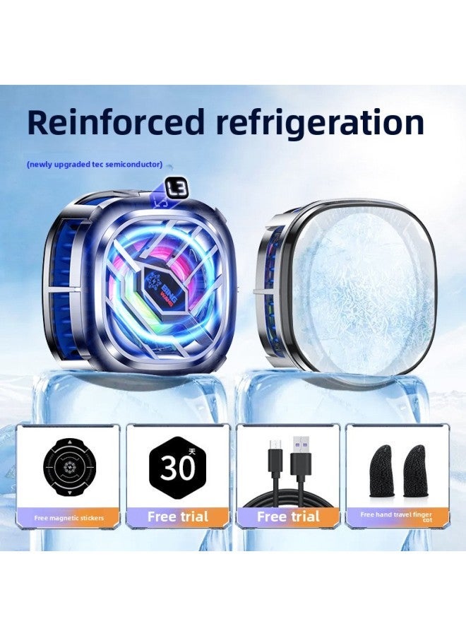 Mobile Phone Radiator Ipad Tablet Magnetic Suction Semiconductor Frozen Refrigeration Back Clip For Black Shark 2pro AppleXiaomi-Color:【For AppleSpecialElectroplating Digital Display】 TEC Strong Att - Image 1