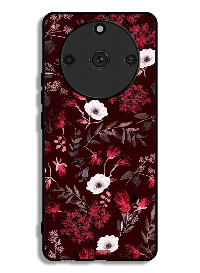 Tolwak Realme 11 Pro Protective Case Cover Small Flowers And Tropical Leaves - Image 1