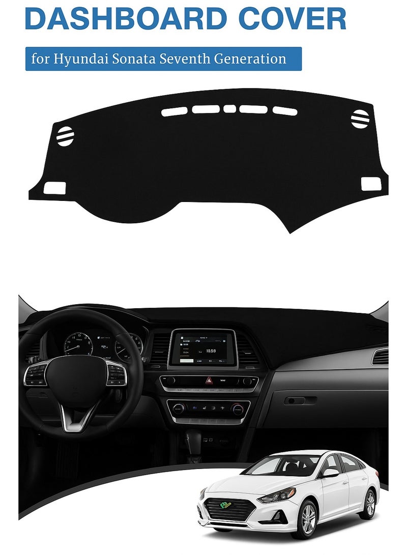 KGL BROSISS Dashboard Cover Mat for Hyundai Sonata 2016-2020 – Custom-Fit Anti-Slip Dash Protector Pad, UV & Heat Resistant Dashboard Carpet Mat to Reduce Glare and Prevent Cracking - Image 1
