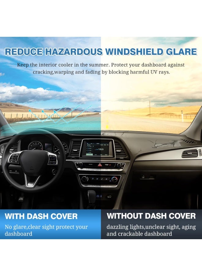 KGL BROSISS Dashboard Cover Mat for Hyundai Sonata 2016-2020 – Custom-Fit Anti-Slip Dash Protector Pad, UV & Heat Resistant Dashboard Carpet Mat to Reduce Glare and Prevent Cracking - Image 2