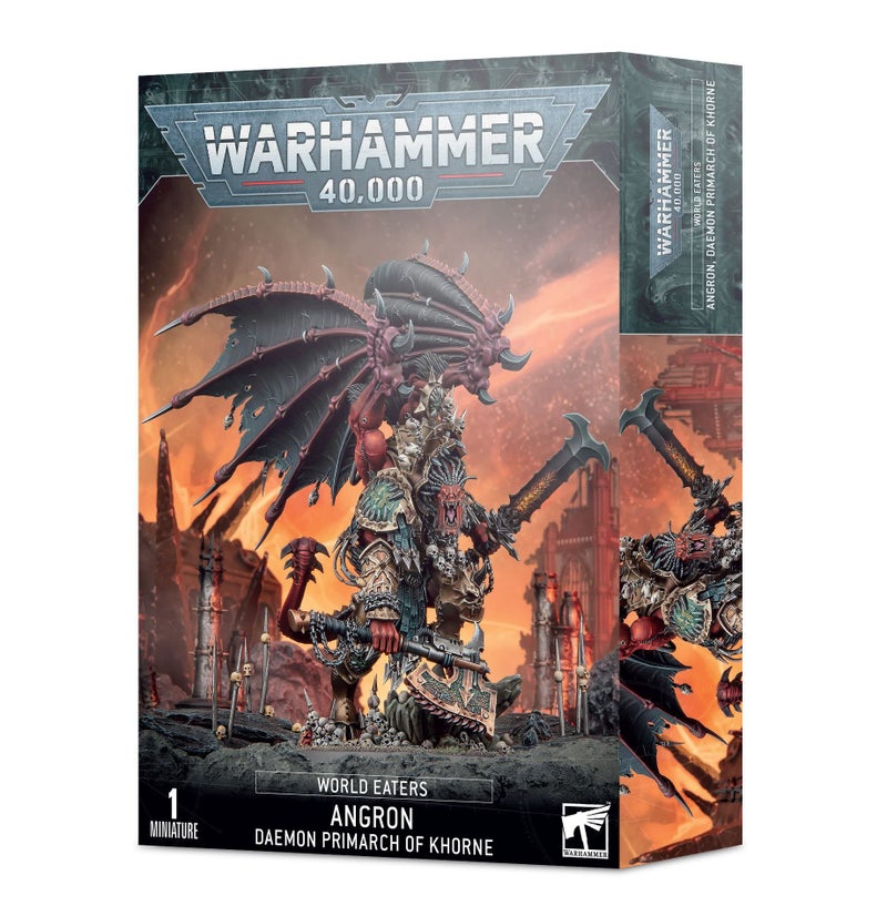 Games Workshop Warhammer 40k - Space Marine Chaos World Eaters Angron, Primark Demon of Khorne - Image 1