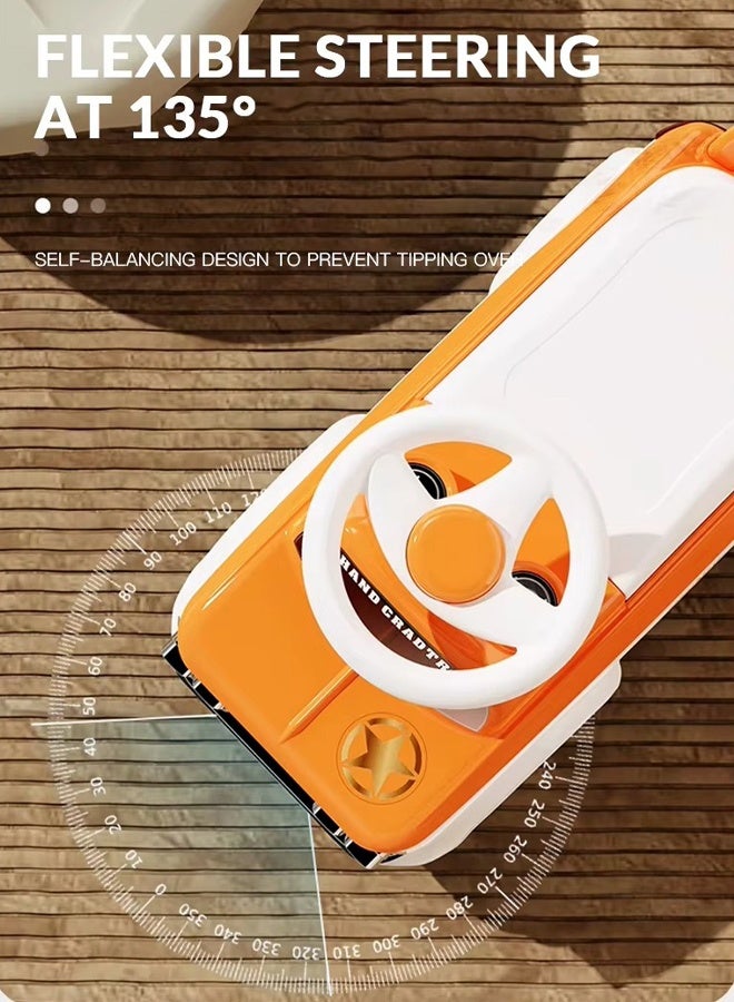 MG kids Ride-On Toddler toy Car With  Music &  Lights, High Backrest 1-4 Years  - Orange - Image 4