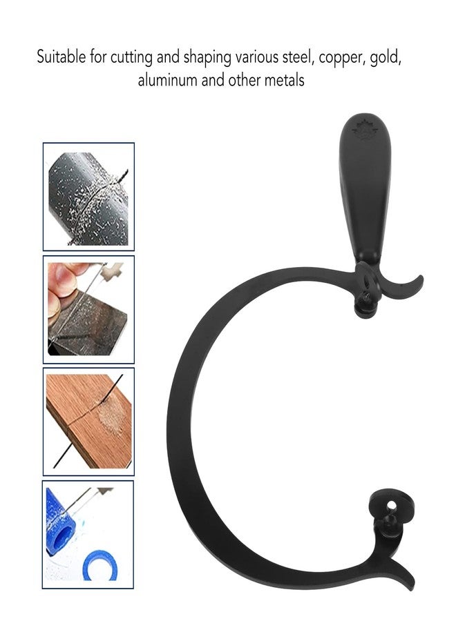 ciciglow Jewelers Saw Frame, Alloy Curved Coping Saw Frame with Black Handle Handicraft Tools for Decoration, Hobby, Craft Processing, Jewelry Stores - Image 2