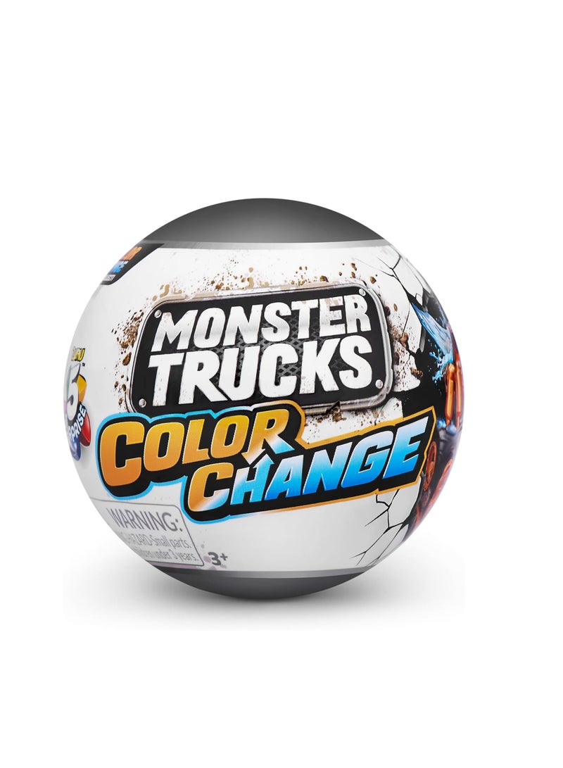 ZURU 5 Surprise Monster Trucks Color Change Capsule with Mini Figures - Image 2