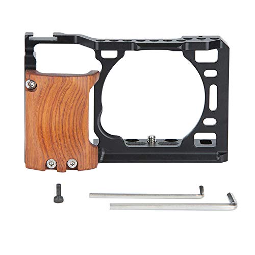 NICEYRIG NICRYRIG Cage Kit for A6400 A6500 Sony Mirrorless Camera, with Wooden Handle Grip M2.5 Screw - 110 - Image 1