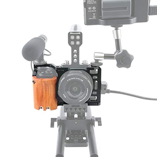 NICEYRIG NICRYRIG Cage Kit for A6400 A6500 Sony Mirrorless Camera, with Wooden Handle Grip M2.5 Screw - 110 - Image 2