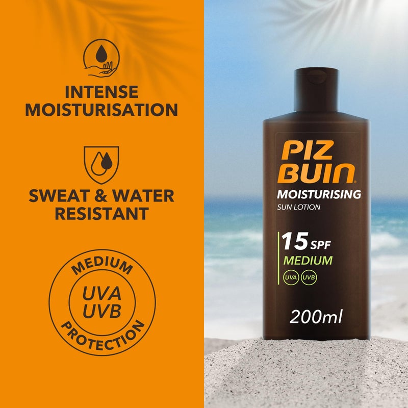 Piz Buin لوشن الشمس المرطب بيز بوين SPF15 200 مل - Image 2