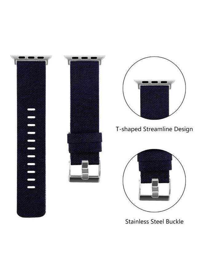 Generic - Ethnic Replacement Watchband For Apple Watch Series 1/2/3/4/5/6/7/SE 38/40/41mm Blue - Image 1