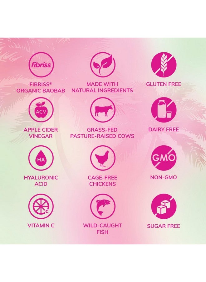 SkinnyFit سكني فيت - سوبر يوث، فراولة بطيخ (30 حصة) - مسحوق ببتيدات الكولاجين المتعددة - بروبيوتيك، ألياف، حمض الهيالورونيك - كولاجين للنساء - غير معدّل وراثيًا، خالي من الغلوتين، خالي من السكر - العناية الذاتية - Image 3