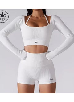 alo Yoga wear long sleeve threaded sports quick-drying top