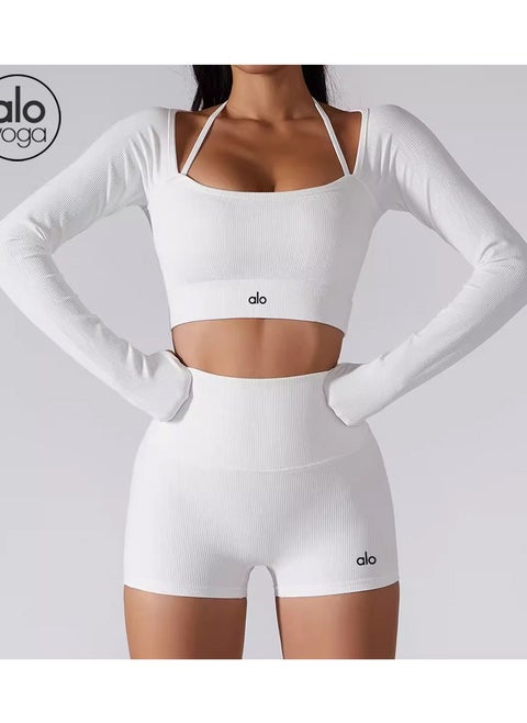 alo Yoga wear long sleeve threaded sports quick-drying top