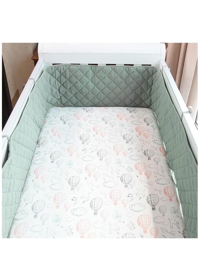 Baby Crib Rail Cover, Front Side Soft For Long Guard Baby Crib Rail Cover Protective Sleeve, Thicken Baby Crib Cot Wrap Padded Bed Fence Cover - Image 2