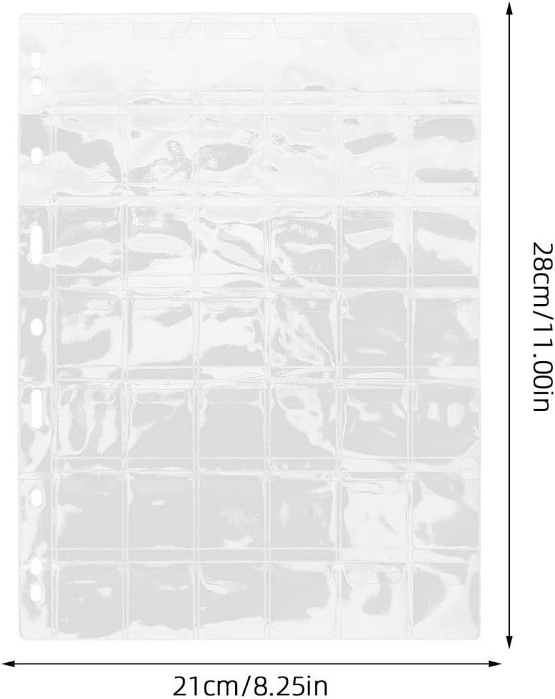 10pcs Coin Collection Binder Inserts with 9-Hole 42 Compartments Sheets, Plastic Stamp Collecting Pocket Page for Collectors, for, Money Storage - Image 2
