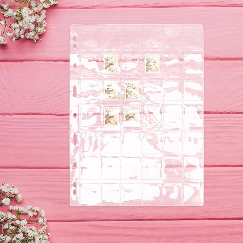 10pcs Coin Collection Binder Inserts with 9-Hole 42 Compartments Sheets, Plastic Stamp Collecting Pocket Page for Collectors, for, Money Storage - Image 4