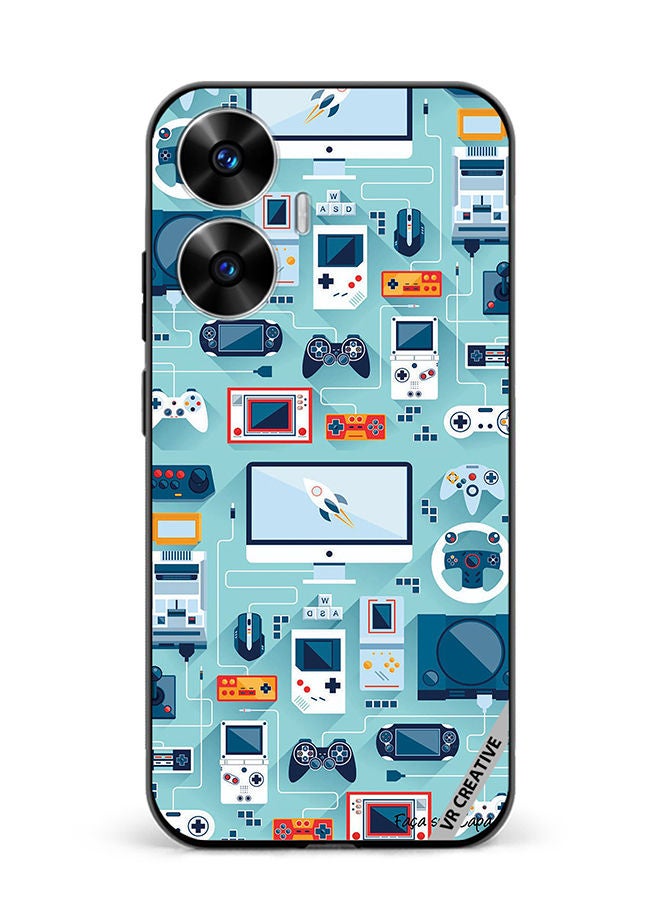 VR CREATIVE Protective Case Cover For Realme C55 Ps 5 Remote Controls Design Multicolour - Image 1