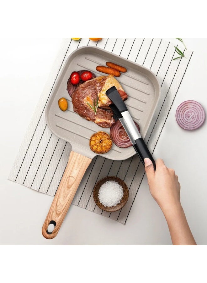 Raised Stripe Grill Pan with Effortless Food Release for Restaurant-Style For Steak Cooking All-in-One Skillet Functionality - Image 4