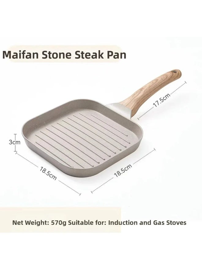 Raised Stripe Grill Pan with Effortless Food Release for Restaurant-Style For Steak Cooking All-in-One Skillet Functionality - Image 3