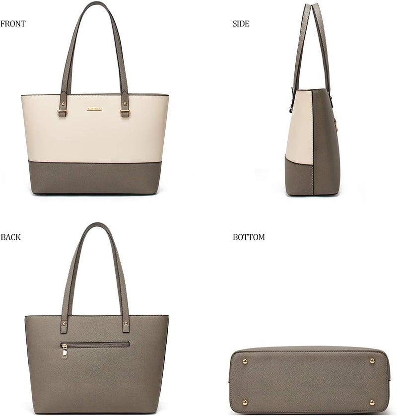YTL Women Fashion Handbags Wallet Tote Bag Shoulder Bag Top Handle Satchel Purse Set 4pcs - Image 2