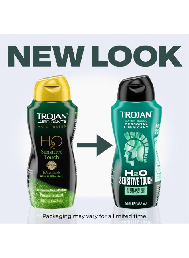 TROJAN Lubricants H2O Sensitive Touch Water-Based Lubricant, Personal Lube, 5.5 fl oz - Image 1