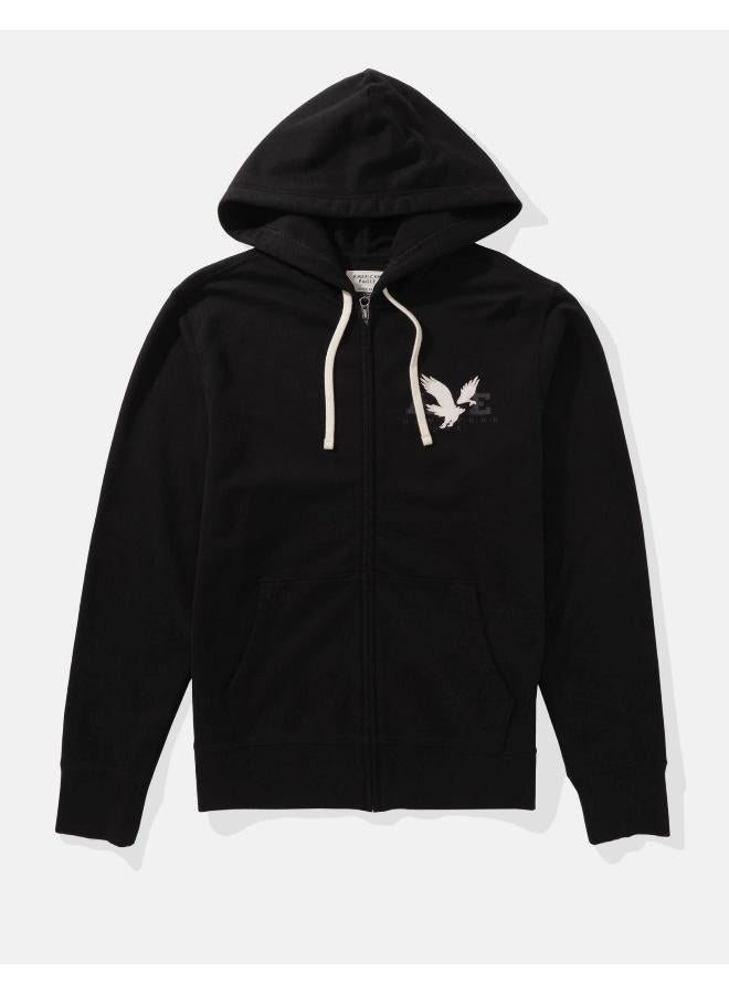 American Eagle AE Logo Graphic Zip-Up Hoodie  - Image 3