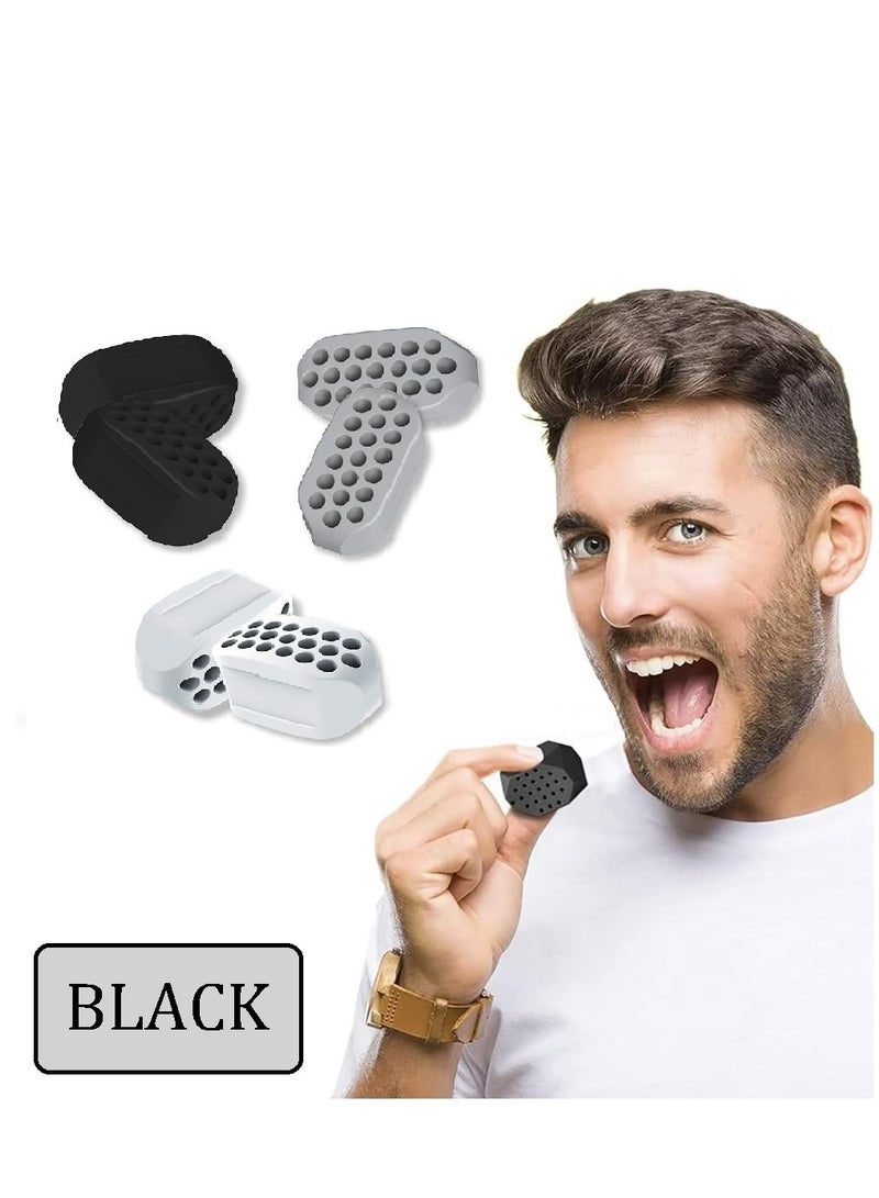 Altheqa Jaw Exerciser for Men Women Jawline Exerciser Jaw Toner with 3 Resistance Levels, Silicone Jaw Trainer & Jawline Exerciser Shaper For Beginner, Intermediate & Advanced Users, 2Pcs,Black - Image 1