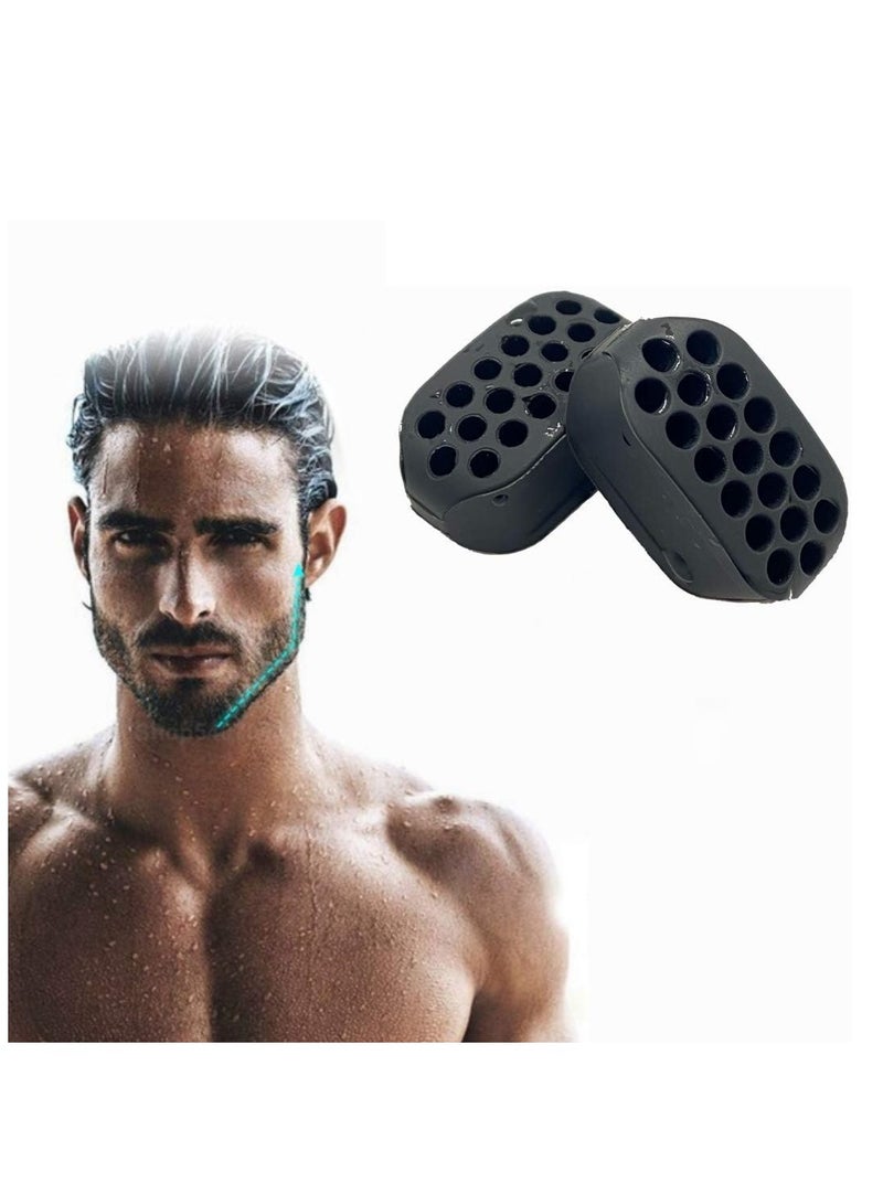 Altheqa Jaw Exerciser for Men Women Jawline Exerciser Jaw Toner with 3 Resistance Levels, Silicone Jaw Trainer & Jawline Exerciser Shaper For Beginner, Intermediate & Advanced Users, 2Pcs,Black - Image 2