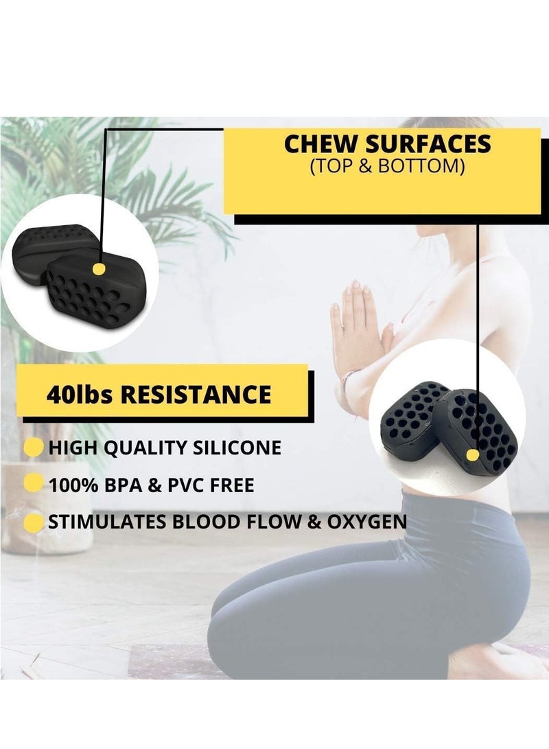 Altheqa Jaw Exerciser for Men Women Jawline Exerciser Jaw Toner with 3 Resistance Levels, Silicone Jaw Trainer & Jawline Exerciser Shaper For Beginner, Intermediate & Advanced Users, 2Pcs,Black - Image 5