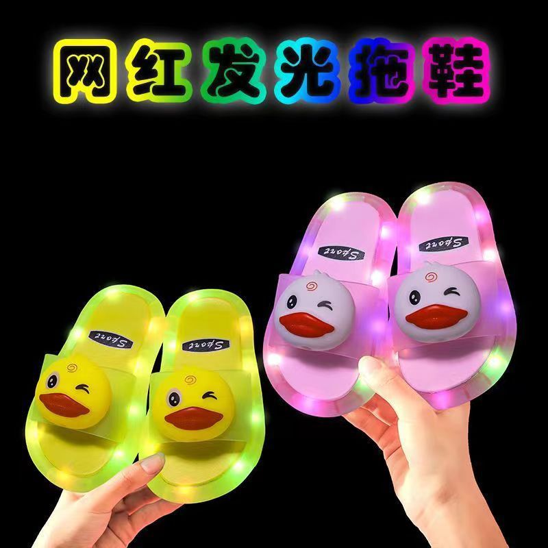 [Chuang Xing Jia] Children'S Slippers Summer Crystal Cartoon Indoor And Outdoor Luminous Sandals For Children Women - Image 3