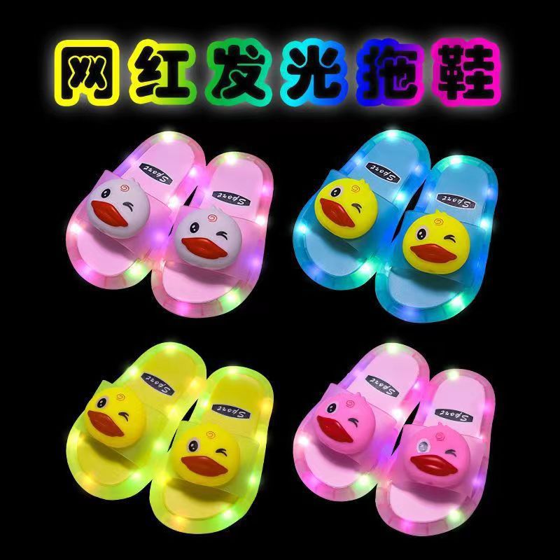 [Chuang Xing Jia] Children'S Slippers Summer Crystal Cartoon Indoor And Outdoor Luminous Sandals For Children Women - Image 5