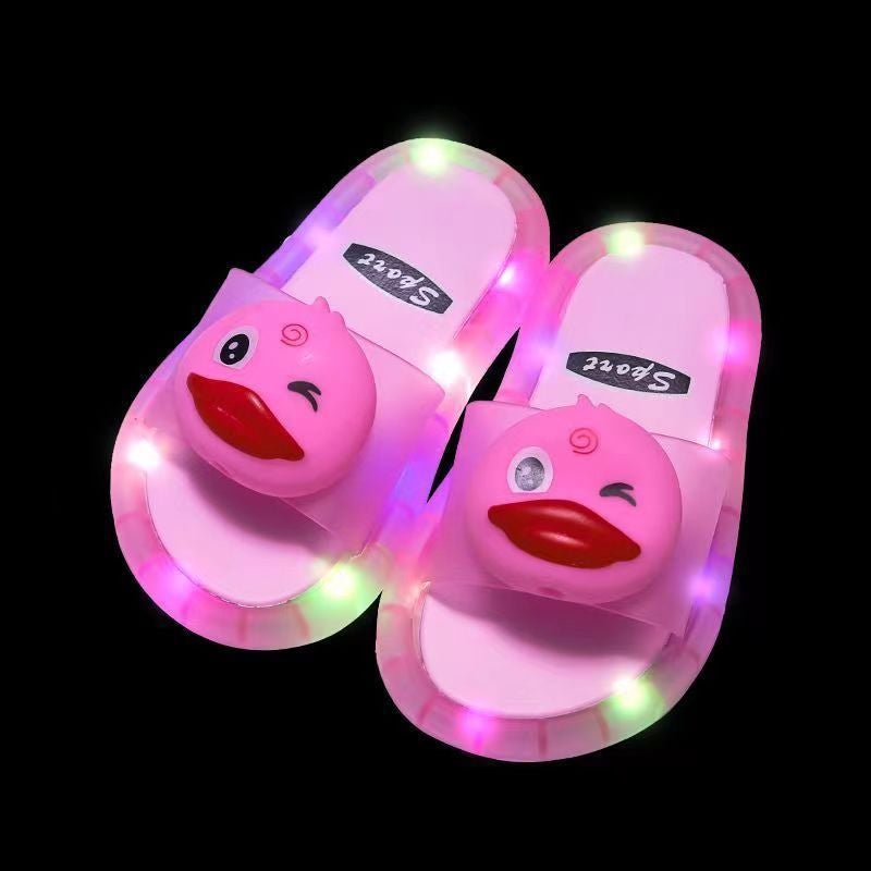 [Chuang Xing Jia] Children'S Slippers Summer Crystal Cartoon Indoor And Outdoor Luminous Sandals For Children Women - Image 1