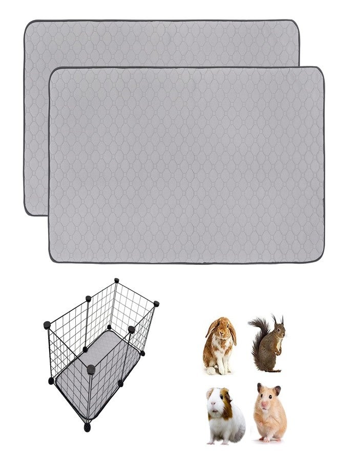 LWYMX Guinea Pig Cage Liners, 16''X24'' Washable Guinea Pig Pee Pads, Non Slip Reusable Super Absorbent Guinea Pig Training Mat Bedding Fleece for Small Animals Hamster Rabbit Chinchilla Rat, 2Pack - Image 1